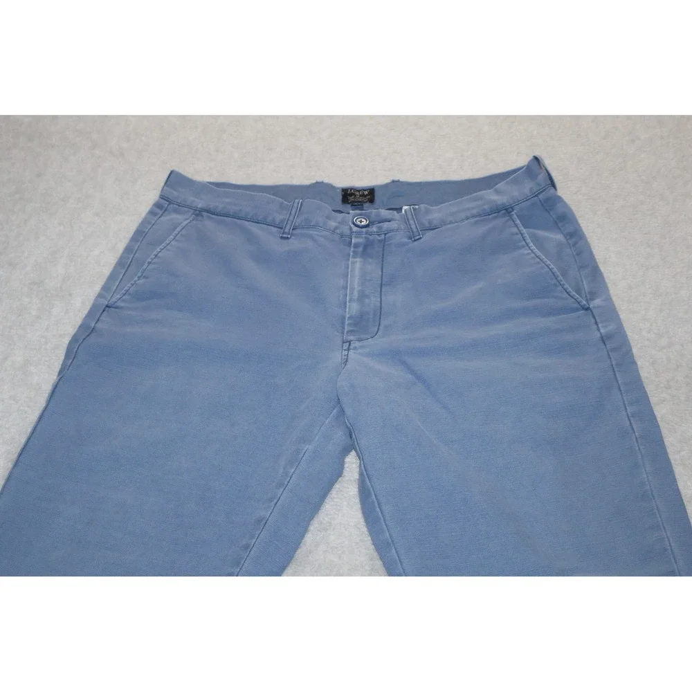 J.Crew The Sutton Pants Mens 32x33 Blue Chino Straight Leg Cotton E7445